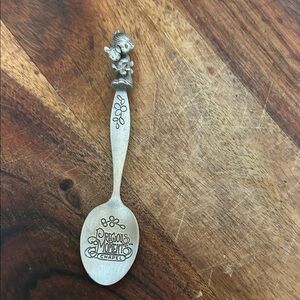 Vintage Precious Moments Silver Spoon with Engraved Design